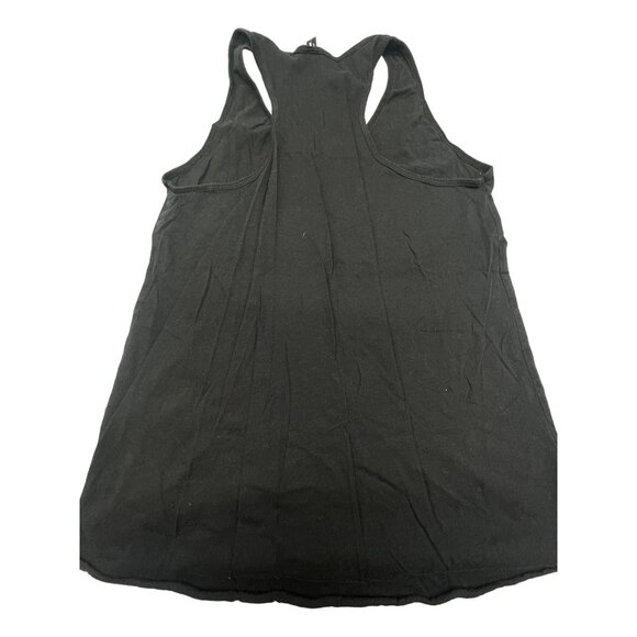 michelle conume solid black tank top shirt flared bottom size medium READ - Picture 2 of 6